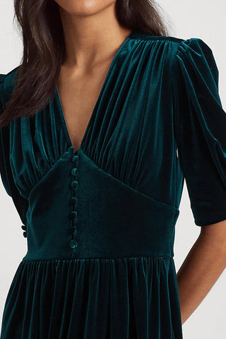 RALPH LAUREN - Black Velvet Vinyam Party Dress - Designer Dress hire