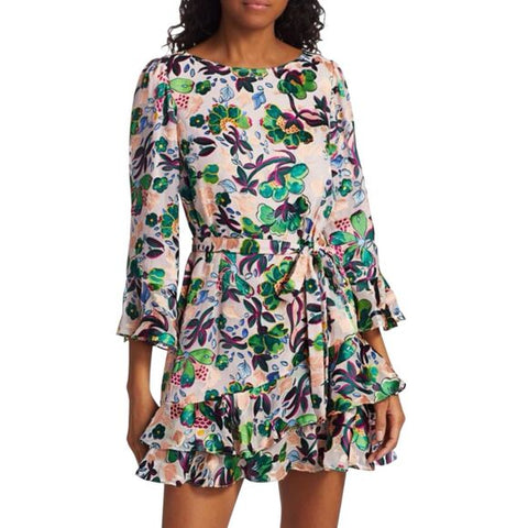 Saloni - Marissa Ruffle Mini Dress - Designer Dress hire