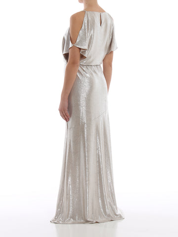 RALPH LAUREN - Metallic Cold-Shoulder Gown - Designer Dress hire