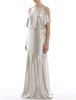 RALPH LAUREN - Metallic Cold-Shoulder Gown - Designer Dress hire