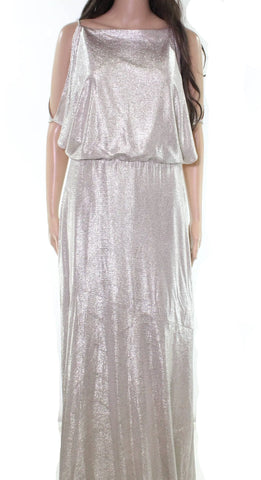 RALPH LAUREN - Metallic Cold-Shoulder Gown - Designer Dress hire