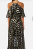 PERSEVERANCE LONDON - Ruffled Metallic Gown - Designer Dress hire
