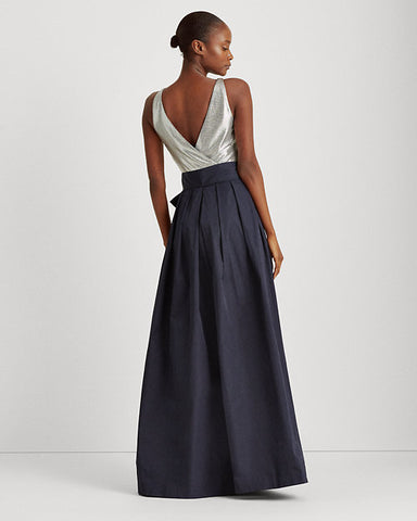 RALPH LAUREN - Metallic Taffeta Gown - Designer Dress hire
