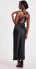 QUIZ - Black Satin Midaxi Dress - Designer Dress hire