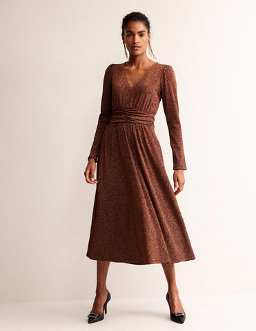 Boden - Ruched Waist Sparkle Dress - Designer Dress hire