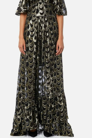 PERSEVERANCE LONDON - Ruffled Metallic Gown - Designer Dress hire