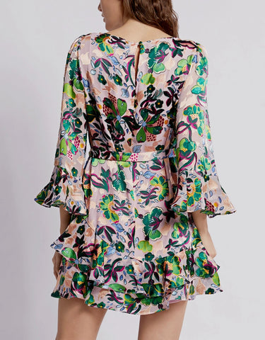 Saloni - Marissa Ruffle Mini Dress - Designer Dress hire