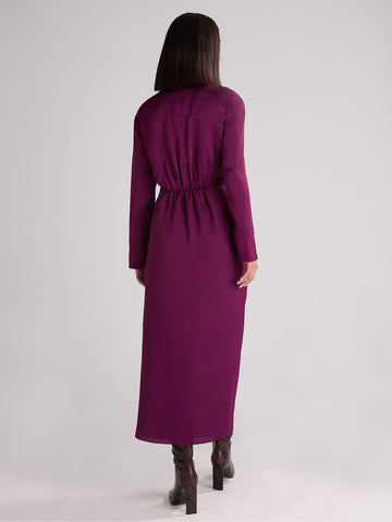 Ro&Zo - Satin Twist Front Shirt Dress - Designer Dress hire