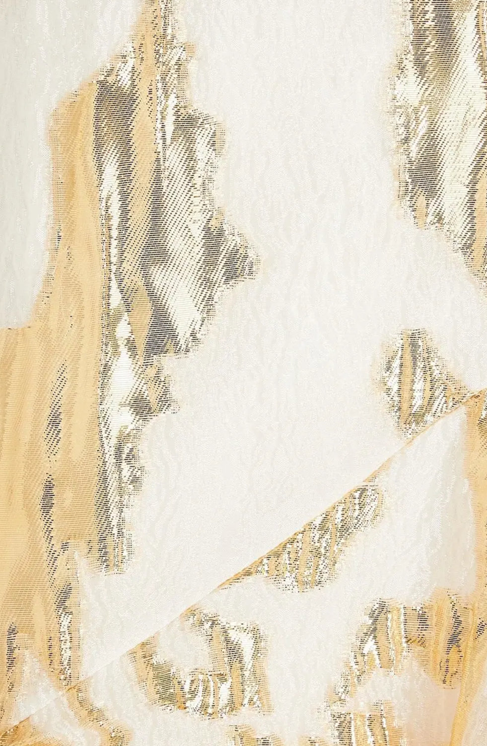 One-Shoulder Tiered Brocade Gown