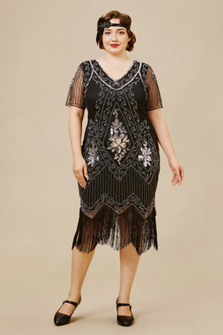 Babeyond - Irregular Fringe Gatsby Dress - Designer Dress hire