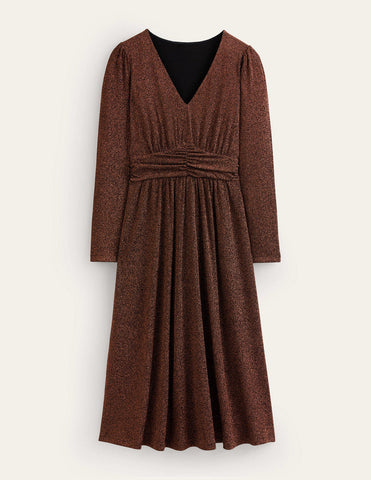 Boden - Ruched Waist Sparkle Dress - Designer Dress hire