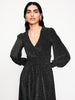 Boden - Black Daphne Metallic Dress - Designer Dress hire
