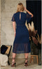 HOPE AND IVY - Embroidered Jesebell Midi Dress - Designer Dress hire