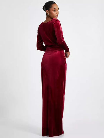 QUIZ - Velvet Cowl Neck Dress - Designer Dress hire