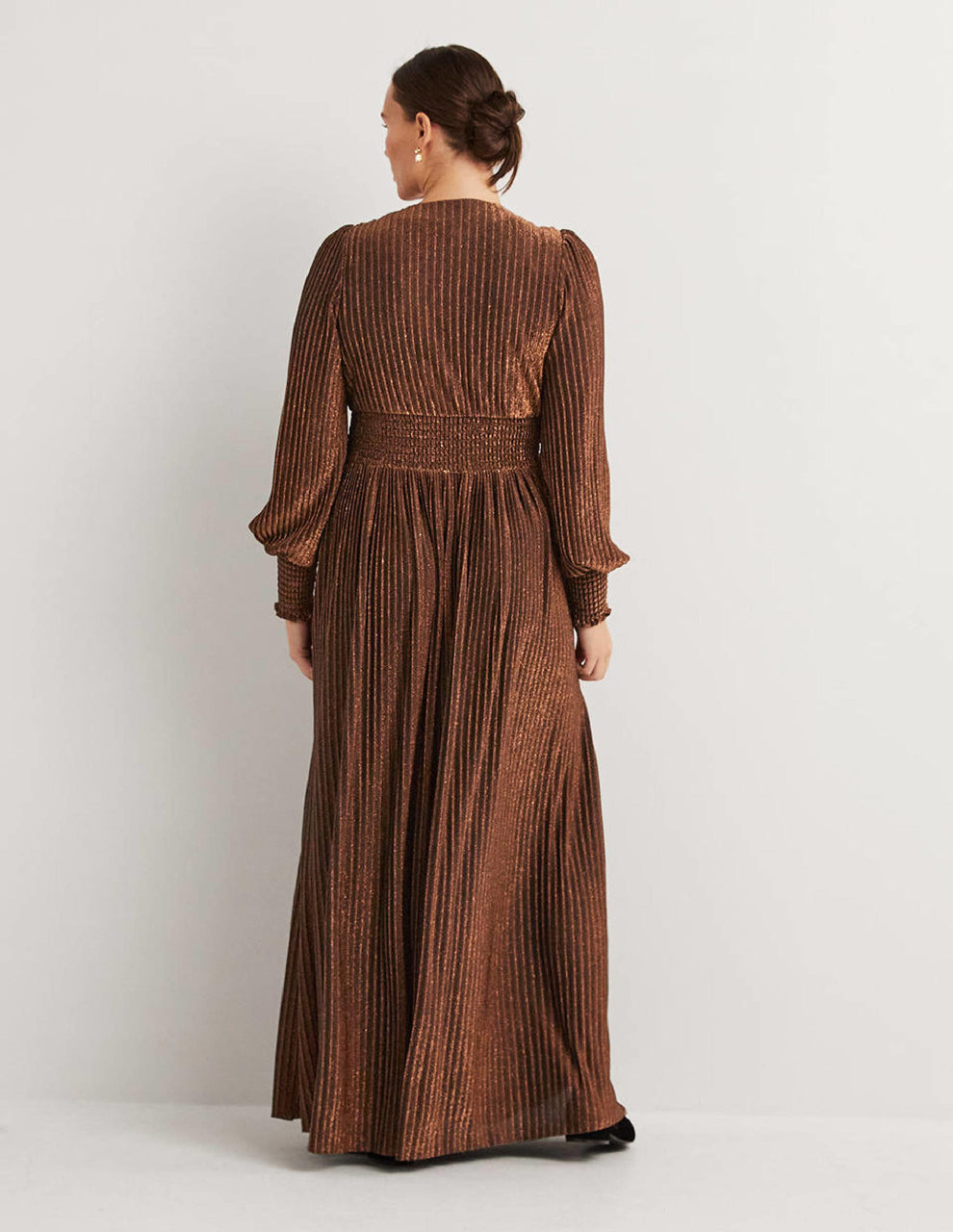 Metallic Brown Maxi Dress