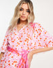 TWISTED WUNDER - Heart Print Midi Dress - Designer Dress hire