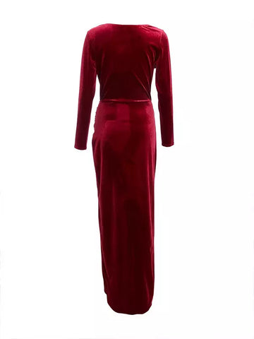 QUIZ - Velvet Cowl Neck Dress - Designer Dress hire