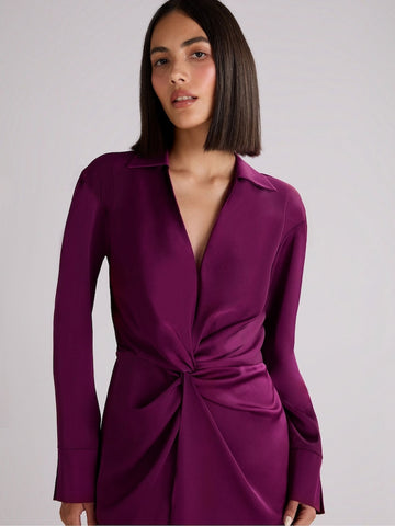 Ro&Zo - Satin Twist Front Shirt Dress - Designer Dress hire