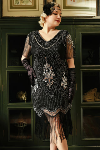 Babeyond - Irregular Fringe Gatsby Dress - Designer Dress hire