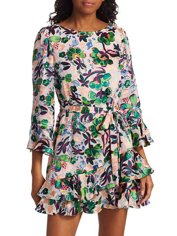 Saloni - Marissa Ruffle Mini Dress - Designer Dress hire