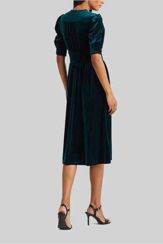 RALPH LAUREN - Black Velvet Vinyam Party Dress - Designer Dress hire