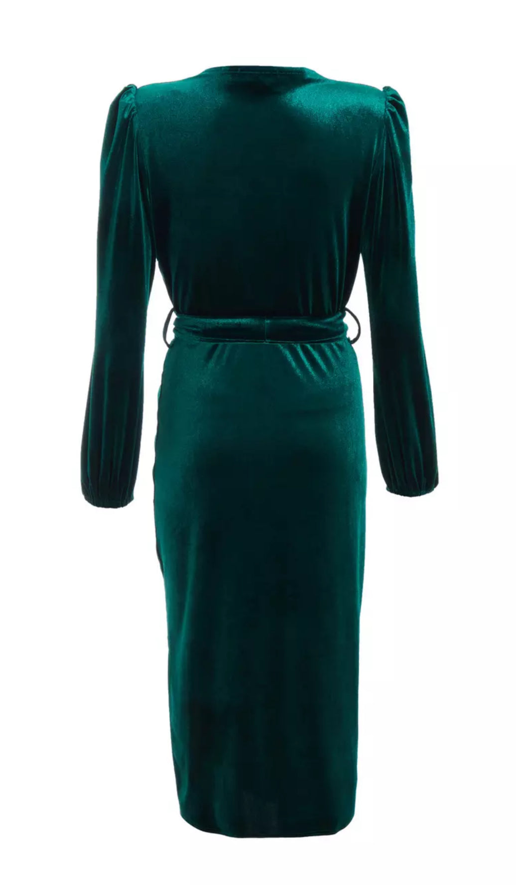 Bottle Green Velvet Dress