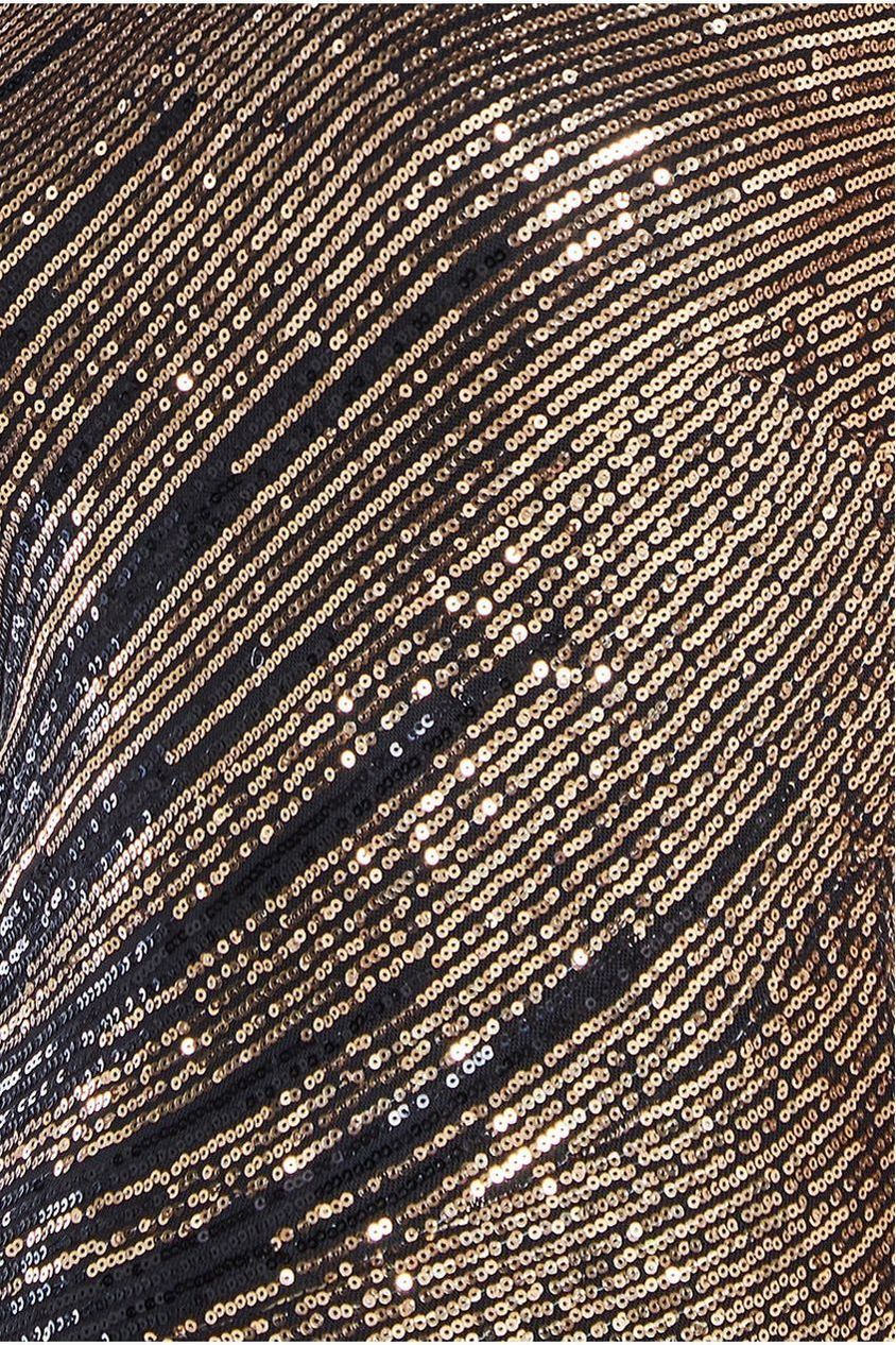 One Sleeve Sequin Gown