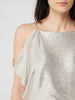 RALPH LAUREN - Metallic Cold-Shoulder Gown - Designer Dress hire