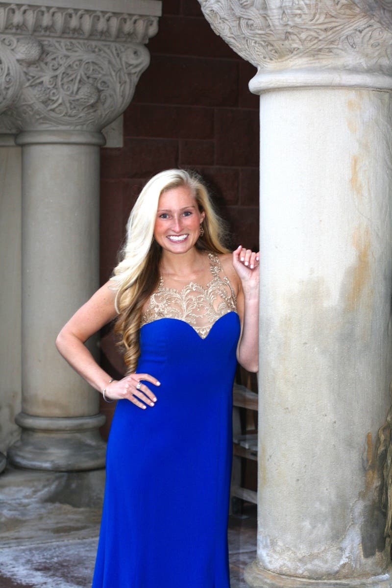 Royal Blue High Low Gown