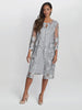 ELLIOT CLAIRE - Jewelled Silver Gown - Designer Dress hire