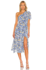 ASTR the Label - Santorini Dress Blue Floral - Designer Dress Hire