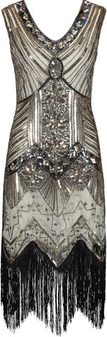 RO ROX - Gloria 1920s Flapper Dress Gold - Designer Dress hire