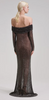 Self Portrait - Rhinestone Fishnet Maxi Dress - Designer Dress hire