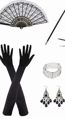 RO ROX - 1920 Flapper Accessories Set - Designer Dress hire