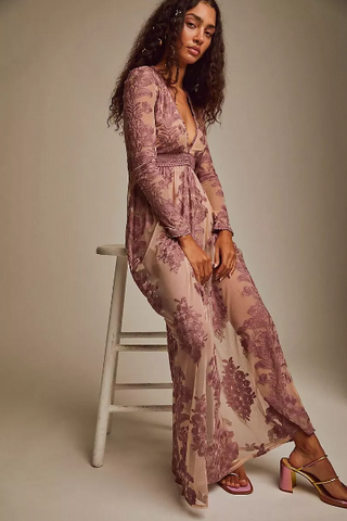 FOR LOVE & LEMONS - Temecula Maxi Dress Lilac - Designer Dress hire