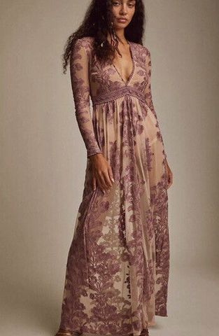 FOR LOVE & LEMONS - Temecula Maxi Dress Lilac - Designer Dress hire