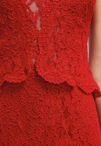 RALPH LAUREN - Red Lace Gown - Designer Dress hire