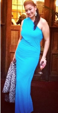 GORGEOUS COUTURE - The Bailey Maxi Turquoise - Designer Dress hire