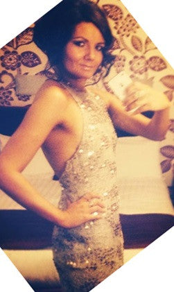 ARIELLA - Sequin Fishtail Gown - Designer Dress hire