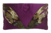 WILBUR AND GUSSIE - Tinker Clutch - Purple - Designer Dress hire