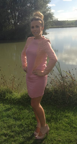 KRYSTOF STROZYNA - Pink Sand Dress - Designer Dress hire
