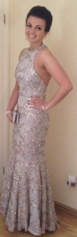 ARIELLA - Sequin Fishtail Gown - Designer Dress hire
