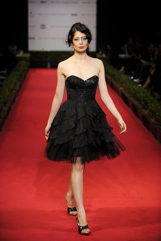 RUTH TARVYDAS - Scarlet Black - Designer Dress hire