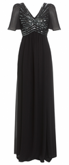 ARIELLA - Ava Chiffon Gown Silver - Designer Dress Hire