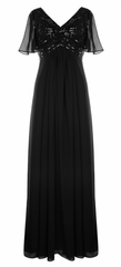 ARIELLA - Ava Chiffon Gown Black - Rent Designer Dresses at Girl Meets Dress