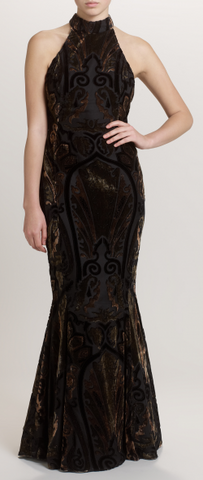 ARIELLA - Velvet Devoree Gown - Designer Dress hire
