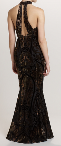 ARIELLA - Velvet Devoree Gown - Designer Dress hire
