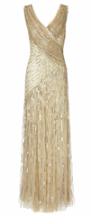 ARIELLA - Juliet Sequin Gown Gold - Designer Dress Hire