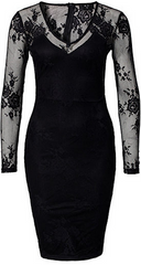 AX PARIS - V Front Lace Back Dress - Designer Dress Hire