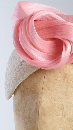 CAMILLA ROSE - Adagio Natural Blush Hat - Designer Dress hire